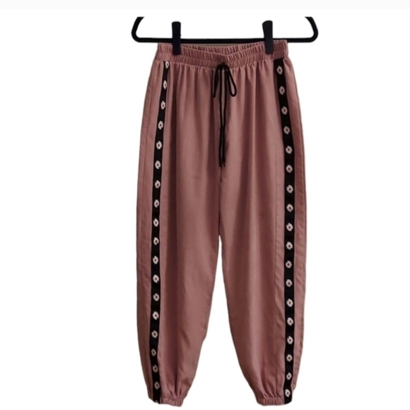 SHEIN Pants - SHEIN Dusty Rose High Rise Elastic Jogger Pants